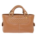 CELINE Hand Bag Leather Brown Auth 71534