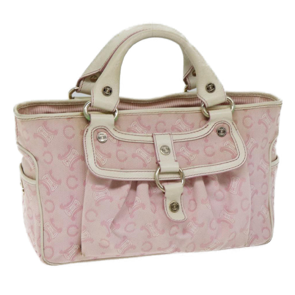 CELINE C Macadam Canvas Hand Bag Pink  71536