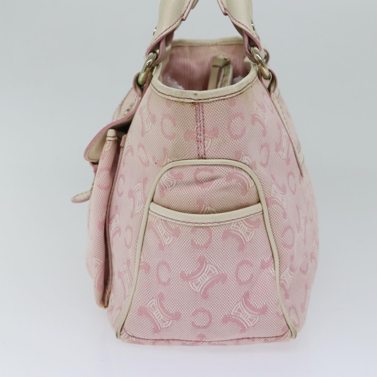 CELINE C Macadam Canvas Hand Bag Pink  71536