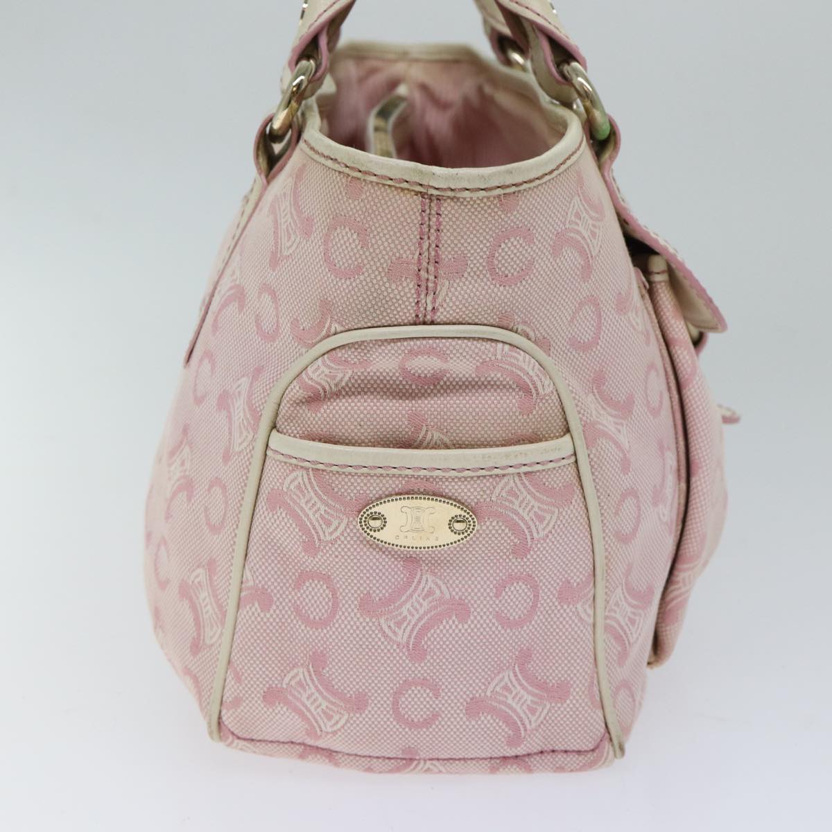 CELINE C Macadam Canvas Hand Bag Pink  71536
