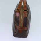 CELINE Macadam Canvas Hand Bag PVC Brown Auth 71537