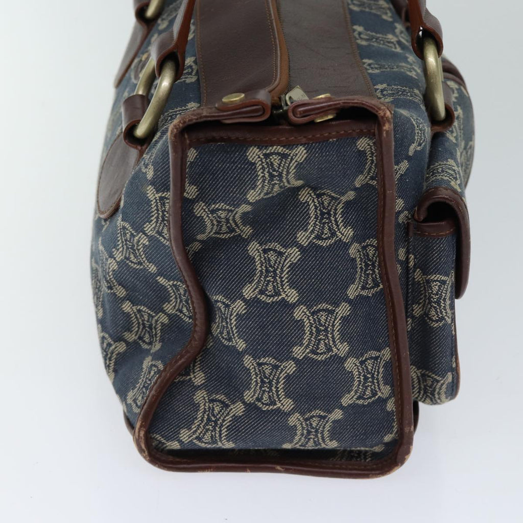 CELINE Macadam Canvas Hand Bag Blue  71539