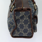 CELINE Macadam Canvas Hand Bag Blue  71539