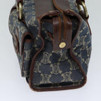 CELINE Macadam Canvas Hand Bag Blue  71539