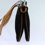 CELINE C Macadam Canvas Shoulder Bag Black Auth 71542