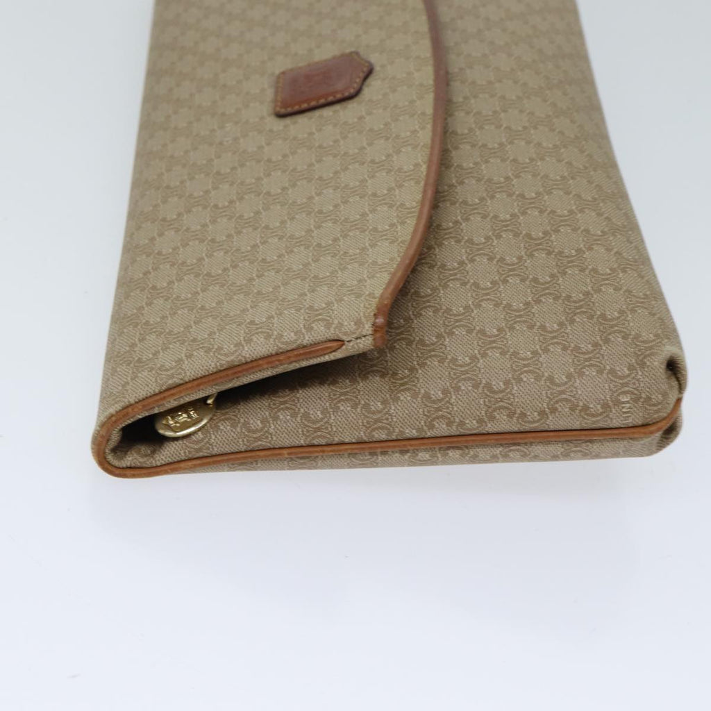 CELINE Macadam Canvas Clutch Bag Beige  71544