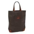 CELINE Macadam Canvas Hand Bag PVC Brown Auth 71546
