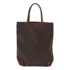 CELINE Macadam Canvas Hand Bag PVC Brown Auth 71546