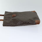 CELINE Macadam Canvas Hand Bag PVC Brown Auth 71546