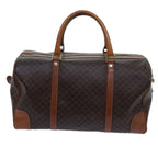 CELINE Macadam Canvas Boston Bag PVC Brown  71547