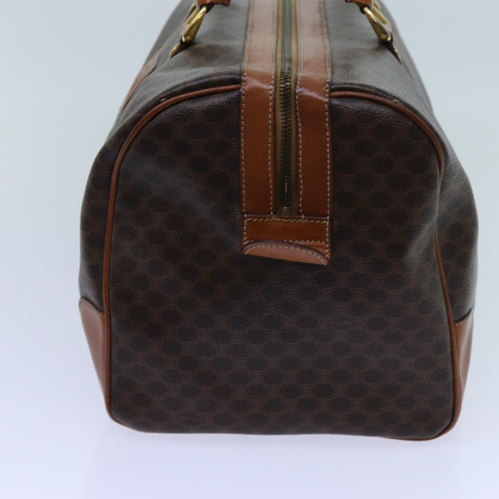 CELINE Macadam Canvas Boston Bag PVC Brown  71547