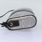 FENDI Zucchino Canvas Shoulder Bag Coated Canvas White Navy71558