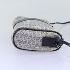 FENDI Zucchino Canvas Shoulder Bag Coated Canvas White Navy71558