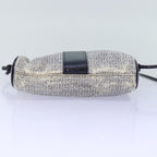 FENDI Zucchino Canvas Shoulder Bag Coated Canvas White Navy71558