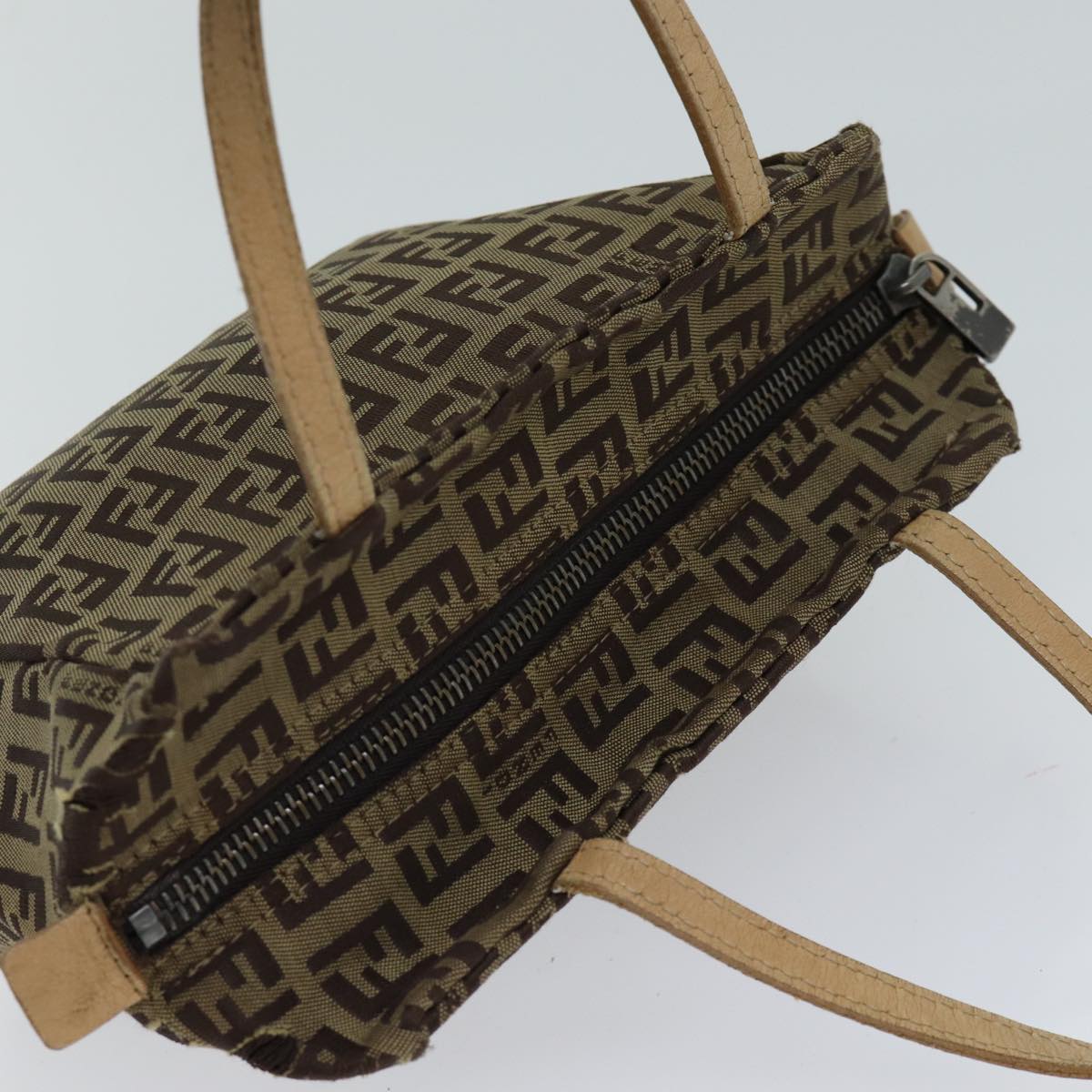 FENDI Zucchino Canvas Hand Bag Beige71559