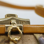 FENDI Hand Bag Canvas Beige Pink71568
