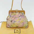 FENDI Hand Bag Canvas Beige Pink71568