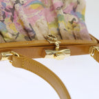 FENDI Hand Bag Canvas Beige Pink71568