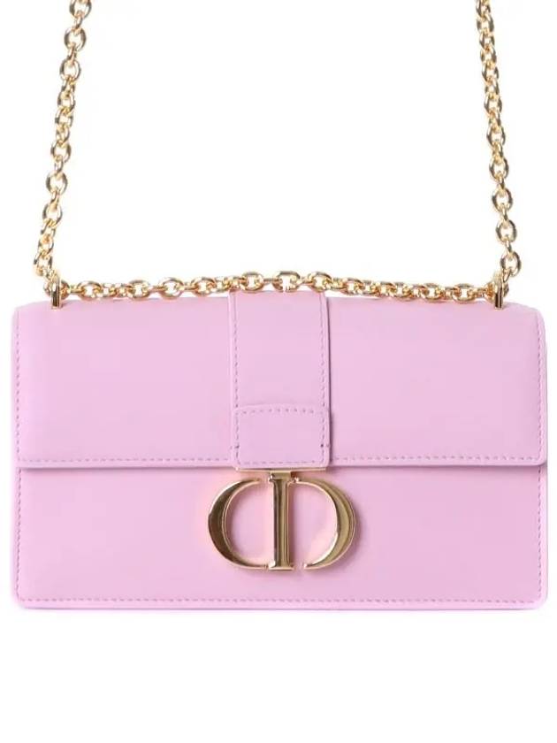 30 Montaigne East West Calfskin Chain Shoulder Bag Melocoton Pink Dior