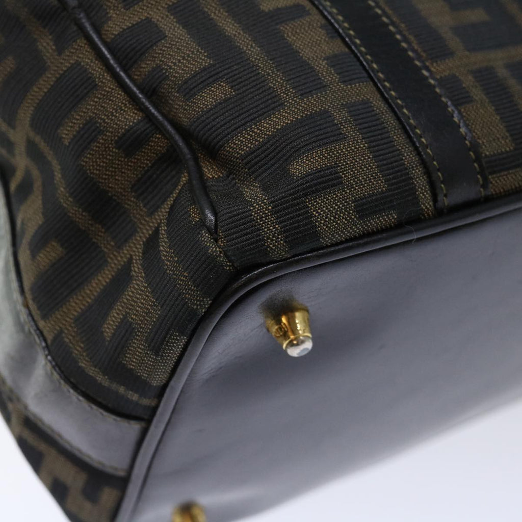 FENDI Zucca Canvas Hand Bag 2way Brown Black71647