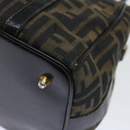 FENDI Zucca Canvas Hand Bag 2way Brown Black71647