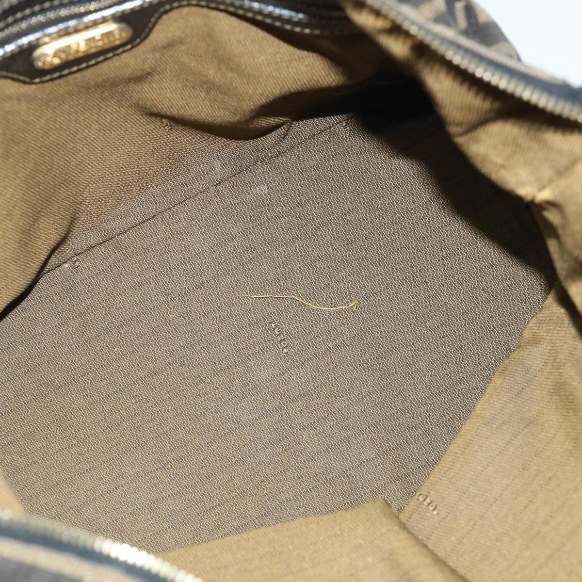 FENDI Zucca Canvas Hand Bag 2way Brown Black71647