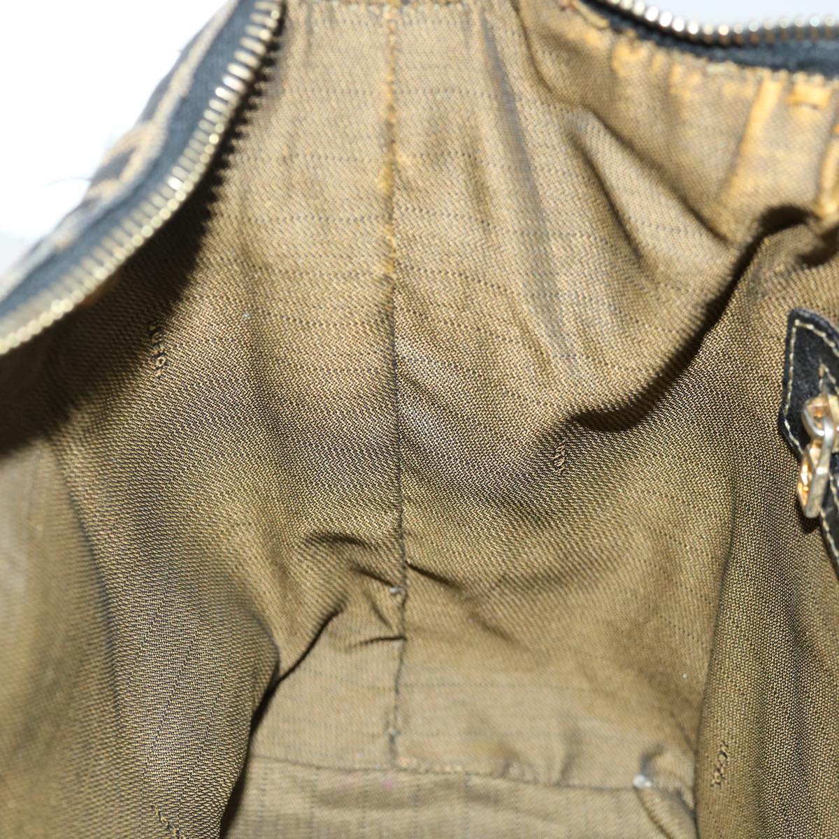 FENDI Zucca Canvas Hand Bag 2way Brown Black71647