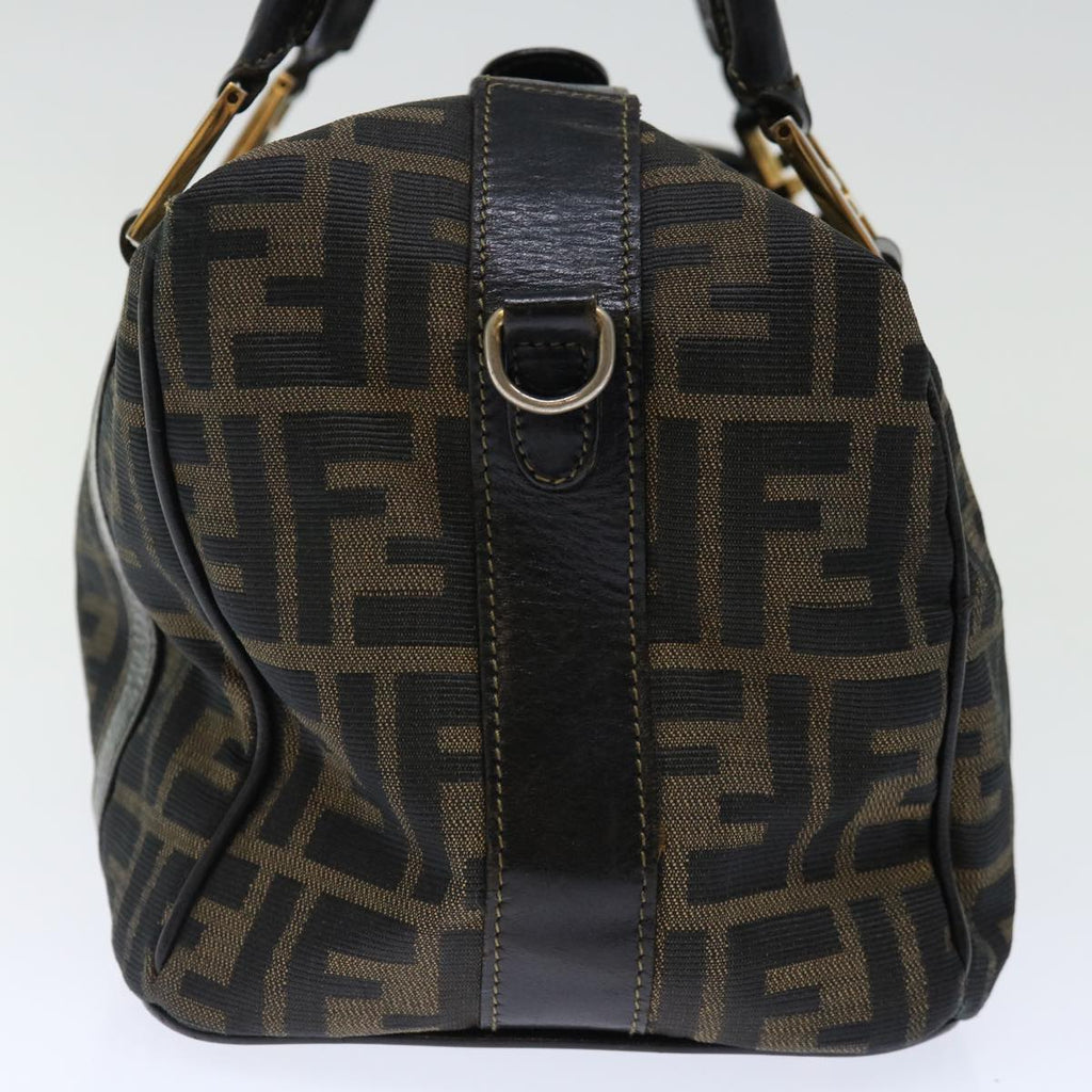 FENDI Zucca Canvas Hand Bag 2way Brown Black71647