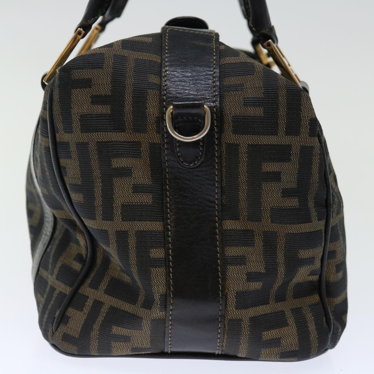 FENDI Zucca Canvas Hand Bag 2way Brown Black71647