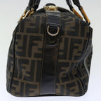 FENDI Zucca Canvas Hand Bag 2way Brown Black71647