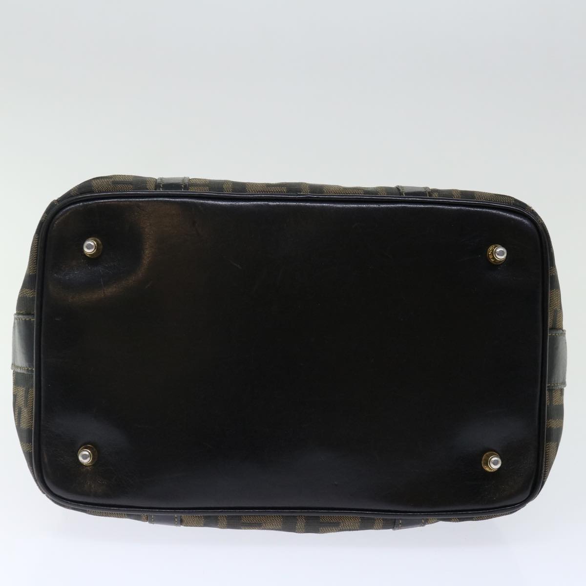 FENDI Zucca Canvas Hand Bag 2way Brown Black71647