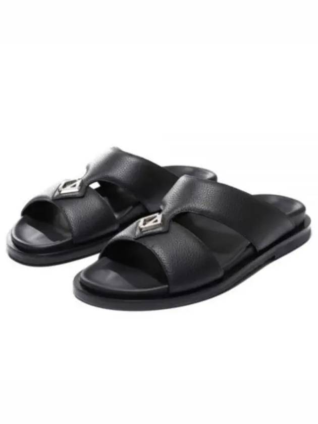 Aqua Grained Calfskin Sandal Black Dior