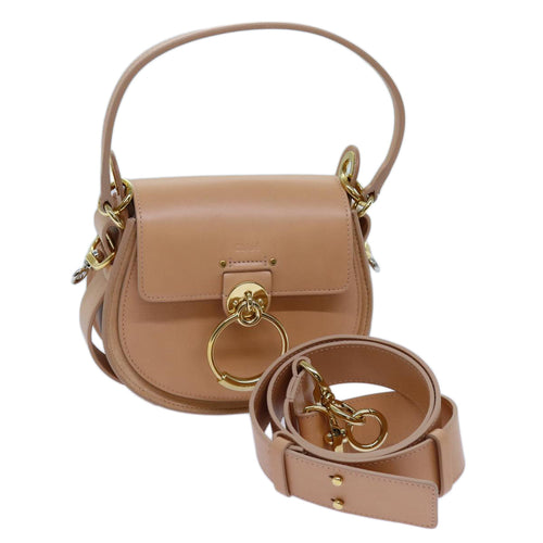 Chloe Tess Shoulder Bag Leather 2way Beige 71651A