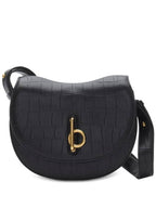 Burberry Rocking Horse Crocodile Effect Small Cross Bag Black