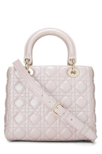 Dior,  Pearly Pink Cannage Quilted Lambskin Lady Dior Medium, Pink