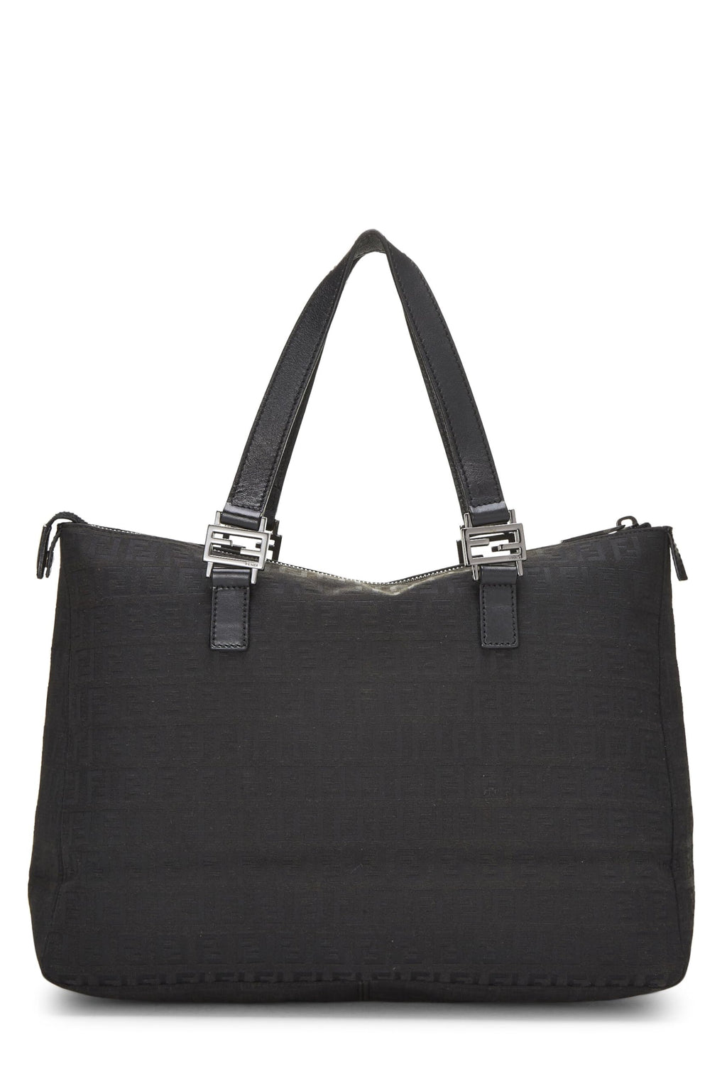 Fendi,  Black Zucchino Canvas Tote, Black