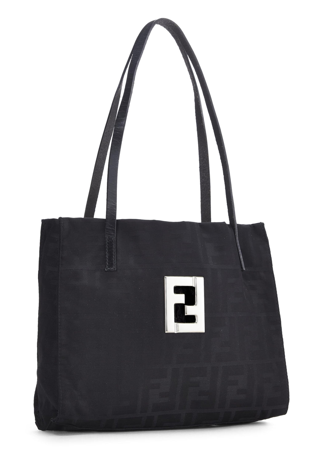 Fendi,  Black Zucca Nylon Tote Small, Black