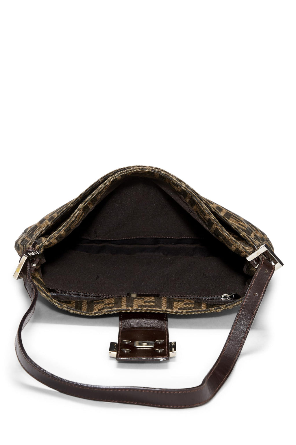Fendi,  Brown Zucca Canvas Shoulder Bag, Brown