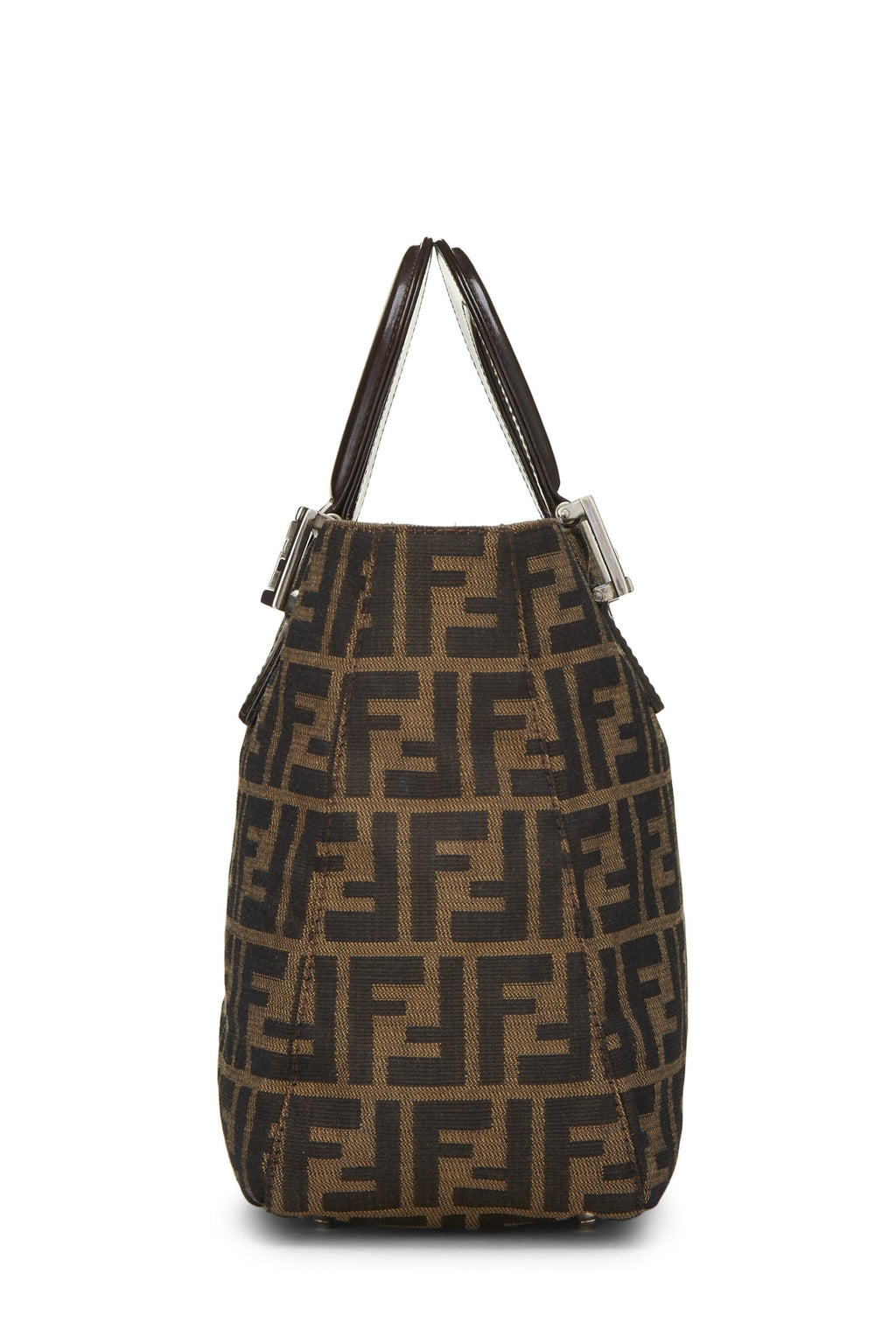 Fendi,  Brown Zucca Canvas Handbag Small, Brown