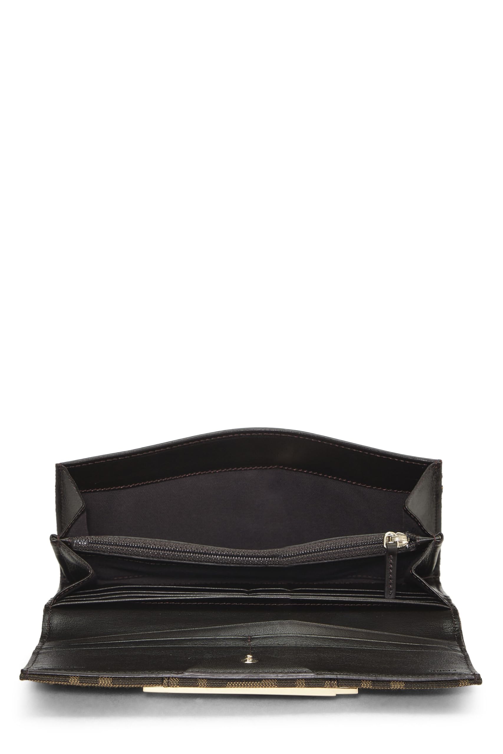 Fendi,  Brown Zucca Canvas Long Wallet, Brown