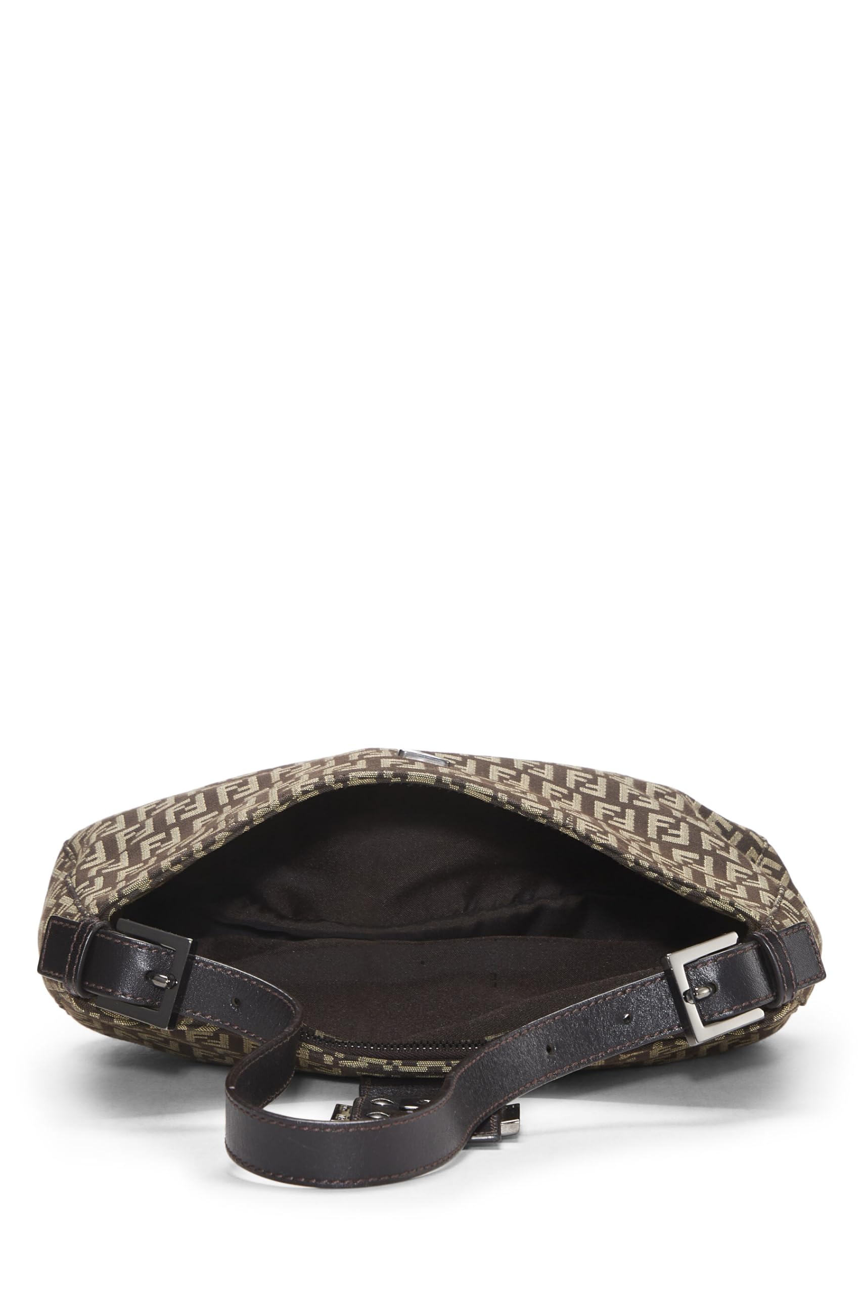 Fendi,  Brown Zucchino Canvas Shoulder Bag, Brown