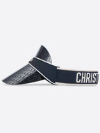 Logo Club V1U Oblique Visor Hat Blue Dior