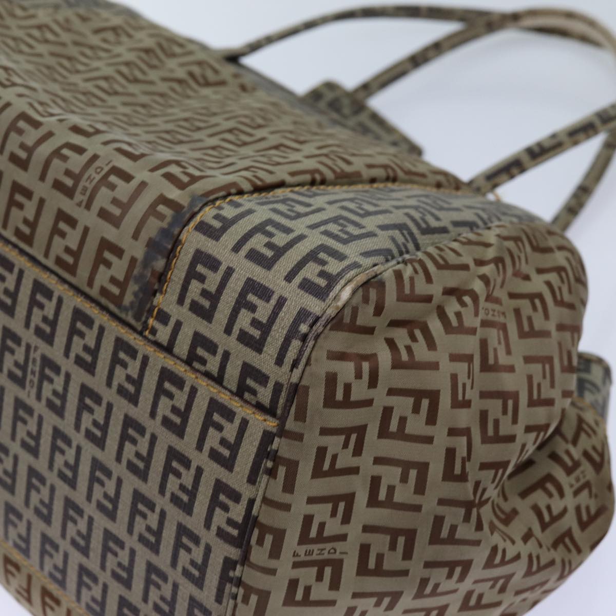 FENDI Zucchino Canvas Hand Bag Beige71826