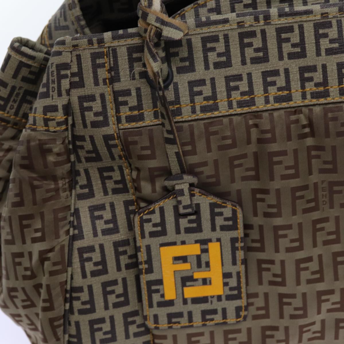 FENDI Zucchino Canvas Hand Bag Beige71826