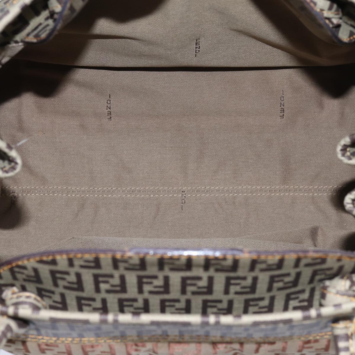 FENDI Zucchino Canvas Hand Bag Beige71826