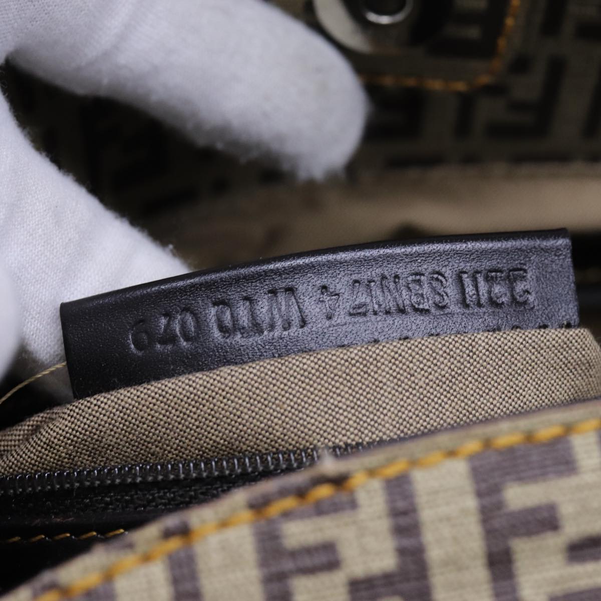 FENDI Zucchino Canvas Hand Bag Beige71826