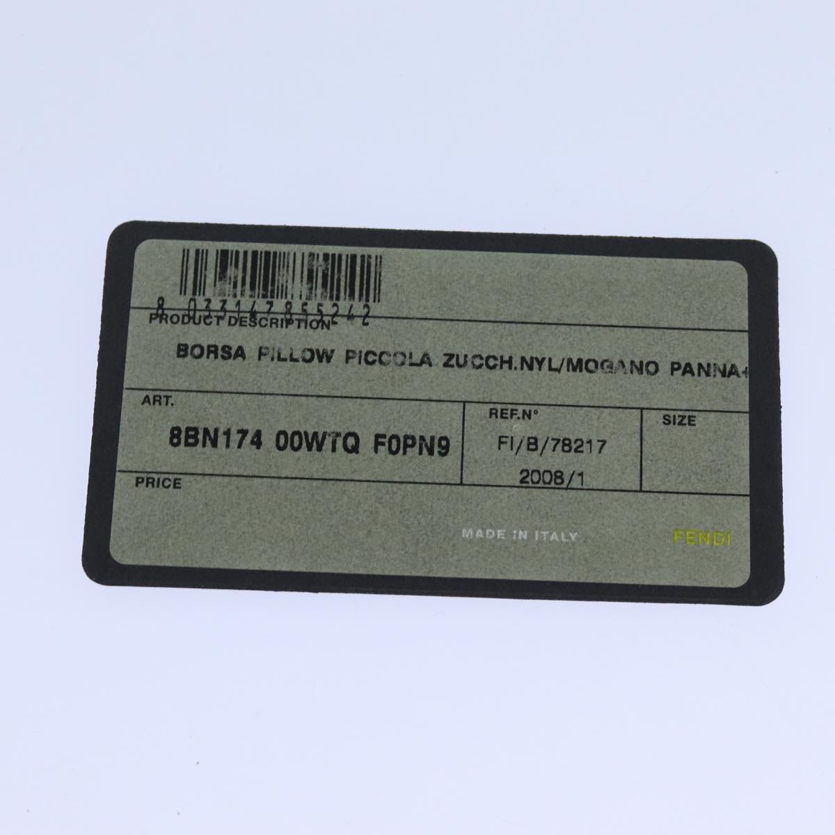 FENDI Zucchino Canvas Hand Bag Beige71826