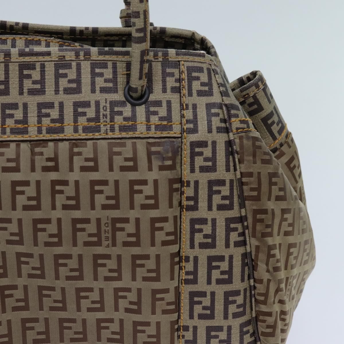 FENDI Zucchino Canvas Hand Bag Beige71826