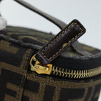 FENDI Zucca Canvas Vanity Cosmetic Pouch Brown Black71829