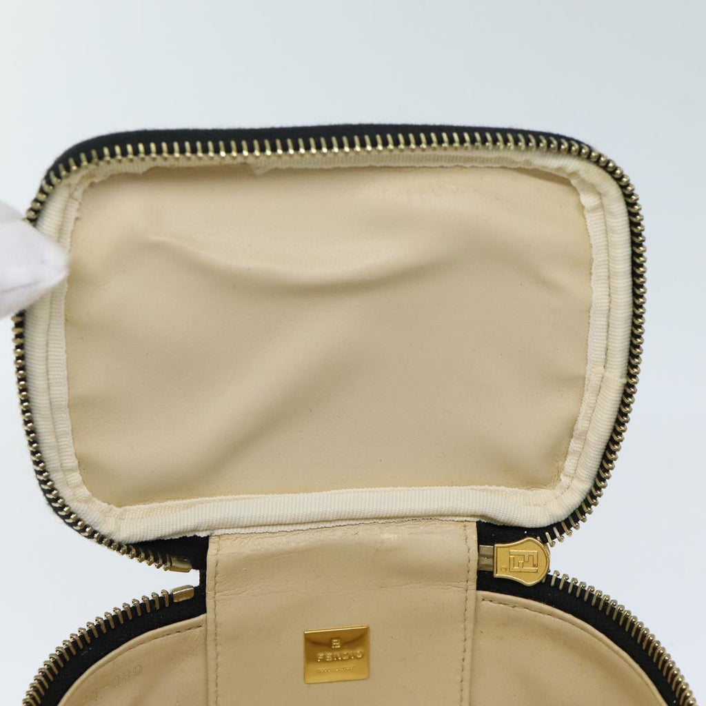 FENDI Zucca Canvas Vanity Cosmetic Pouch Brown Black71829